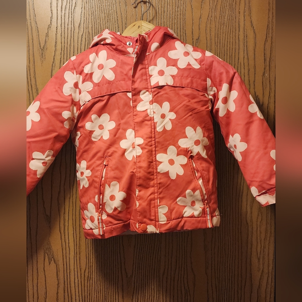 3in1 Cat & Jack Pink Floral Puffer Jacket